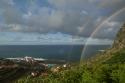 Rainbow over northern coast of Madeira, Portugal.