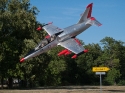 Plane in unstable exhibit outside a museum, Germany (yes there's PS here!).