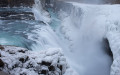 One of the most famous waterfalls in Iceland, Gullfoss (Golden waterfall)